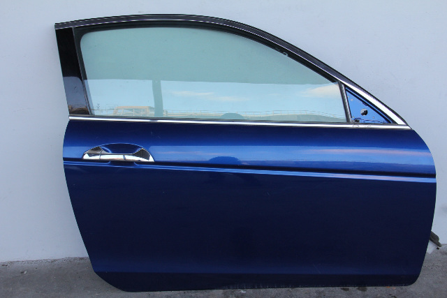 Honda Accord 08-12 Coupe Front Door Assembly Right/Passenger Electric Blue, A655, OEM, 2008, 2009, 2010, 2011, 2012