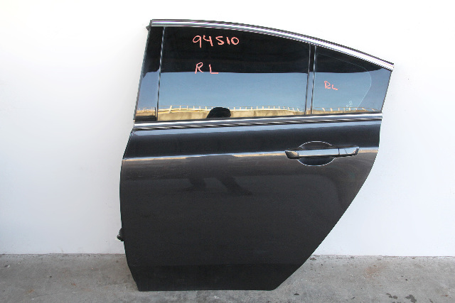 Acura TL 09-14 Rear Door Assembly Left/Driver's Side, Black/Charcoal, A524, OEM, 2009, 2010, 2011, 2012, 2013, 2014