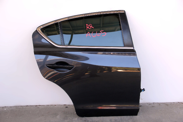 Acura ILX 16-17 Rear Right Door Assembly Gray 67510-TX6-A80ZZ, A665, OEM, 2016, 2017