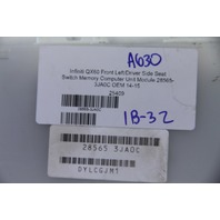Infiniti QX60 14-15 Front Left/Driver Side Seat Switch Memory Computer Unit, A630, OEM, 2014, 2015