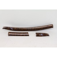 Honda Accord 08-12 Instrument Dash Trim Panel Bezel Garnish Wood Grain 3 Piece Set, A583, OEM, 2008, 2009, 2010, 2011, 2012