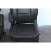 Infiniti QX56 08-10 Front Seat Set Right/Left Passenger/Driver Black Leather, A651, OEM, 2008, 2009, 2010