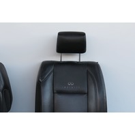 Infiniti QX56 08-10 Front Seat Set Right/Left Passenger/Driver Black Leather, A651, OEM, 2008, 2009, 2010