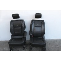 Infiniti QX56 08-10 Front Seat Set Right/Left Passenger/Driver Black Leather, A651, OEM, 2008, 2009, 2010