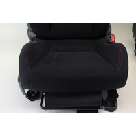 Scion FR-S Subaru BRZ 13-15 16 Front Left & Right Cloth Black/Red Seats Set, A606, OEM, 2013, 2014, 2015