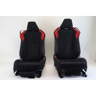 Scion FR-S Subaru BRZ 13-15 16 Front Left & Right Cloth Black/Red Seats Set, A606, OEM, 2013, 2014, 2015