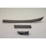 Honda Accord 08-12 Instrument Dash Trim Panel Bezel Garnish Silver 3 Piece Set, A608, OEM, 2008, 2009, 2010, 2011, 2012