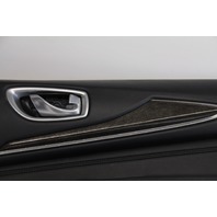 Infiniti QX60 14-15 Rear Right/Passenger Side Door Panel Black Leather, A630, OEM, 2014, 2015