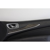 Infiniti QX60 14-15 Front Right/Passenger Side Door Panel Black Leather, A630, OEM, 2014, 2015