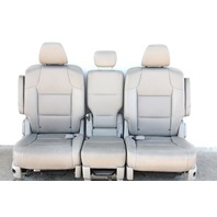 Honda Odyssey 11-13 Middle Seat Set Right Pass Left Driver Leather Grey, A640, OEM, 2011, 2012, 2013
