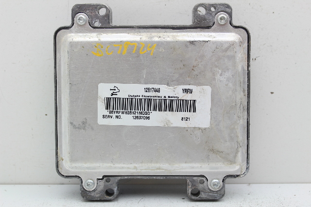 07-12 Pontiac G6 12607096 Computer Brain Engine Control ECU ECM EBX Module