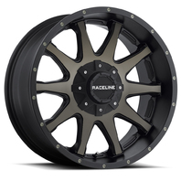 RACELINE 930DM Shift 17X8.5 6x5.5/6x135 +18 Black Mach w/Dark Tint (Qty of 1)