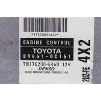 00 Toyota Tundra 89661-0C151 Computer Brain Engine Control ECU ECM EBX Module