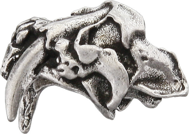 Schmuckatelli Co SMUKEP Emerson Skull Bead Pewter 3//8/" x 1//2/" x 1//2/" Sculpted p