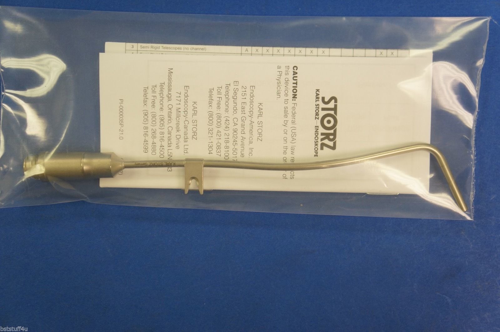 Karl Storz 404037 Fiber Optic Light Carrier For Use With 404040404090