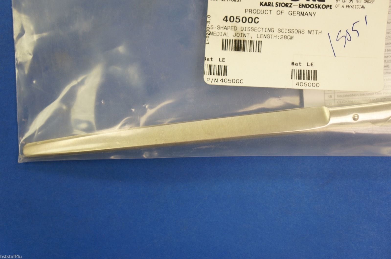 Karl Storz 40500C S-Shap Dissecting Scissors With Medial Joint Length 28cm