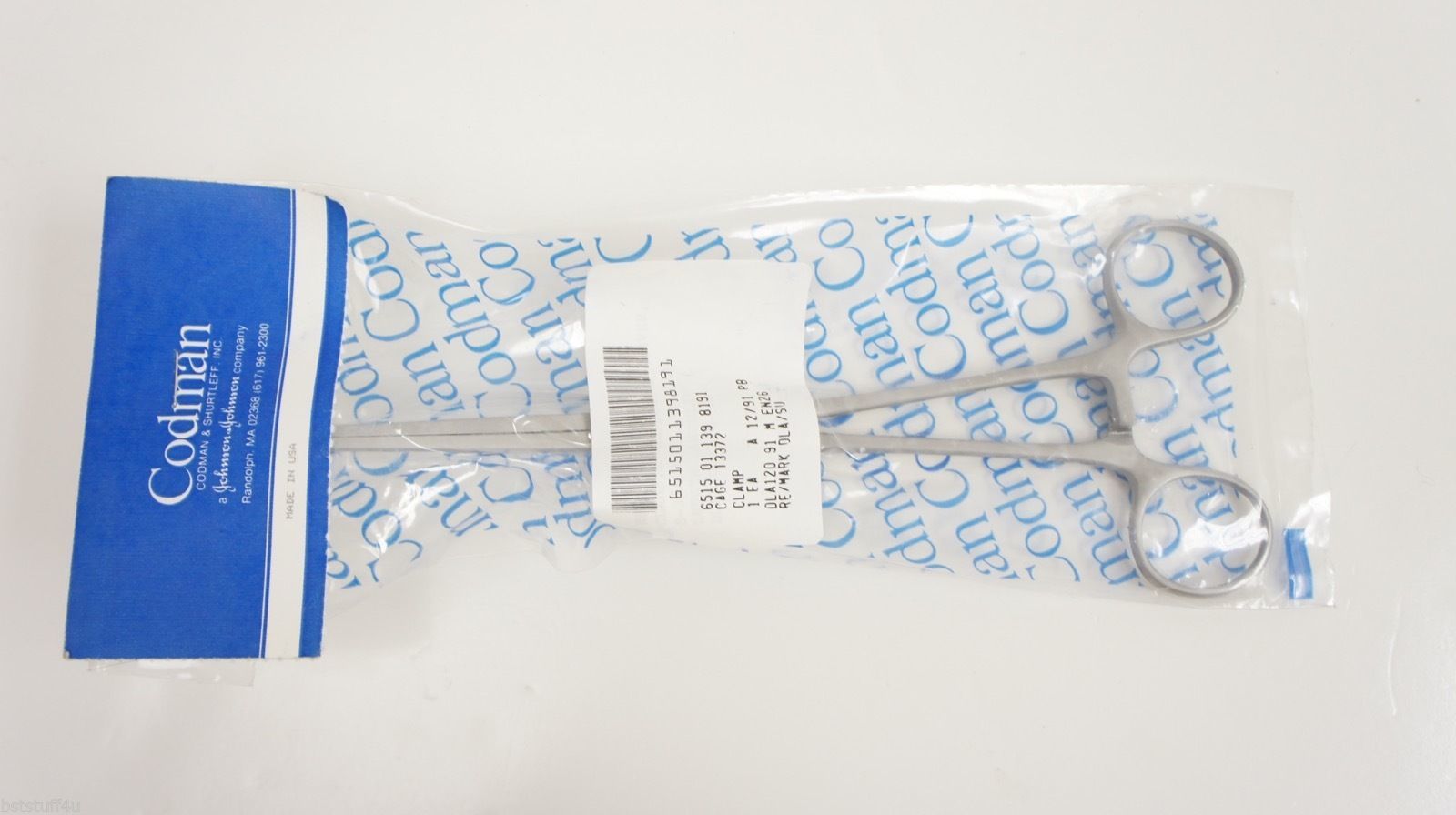 Codman 371091 Glover Coarctation Clamp Angular Jaw 5.5cm Long 81/2in