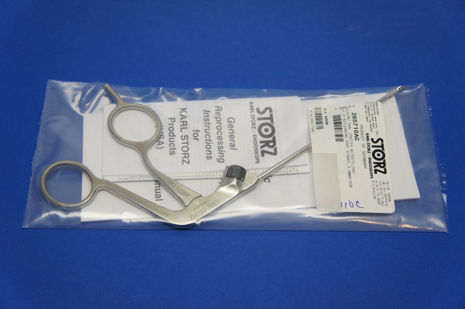 Karl Storz 28571OAC Silcut 1 Oval Upbiter W/Teeth, CRV 15deg Up