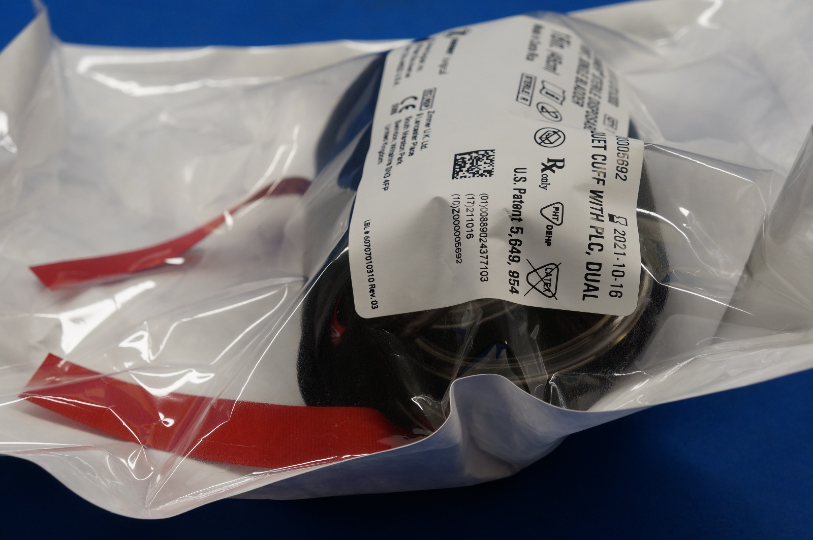 Zimmer 60707010300 Sterile Disposable Tourniquet Cuff W/PLC, 18inch Box of 5 eBay