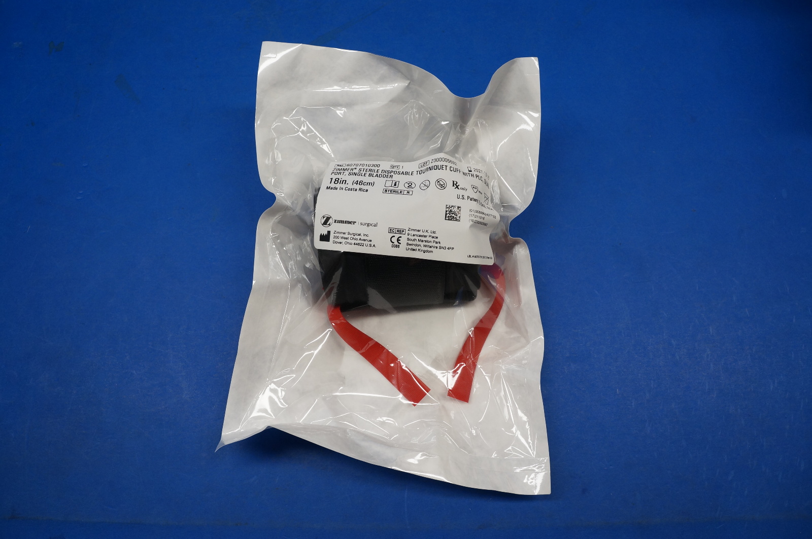 Zimmer 60707010300 Sterile Disposable Tourniquet Cuff W/PLC, 18inch