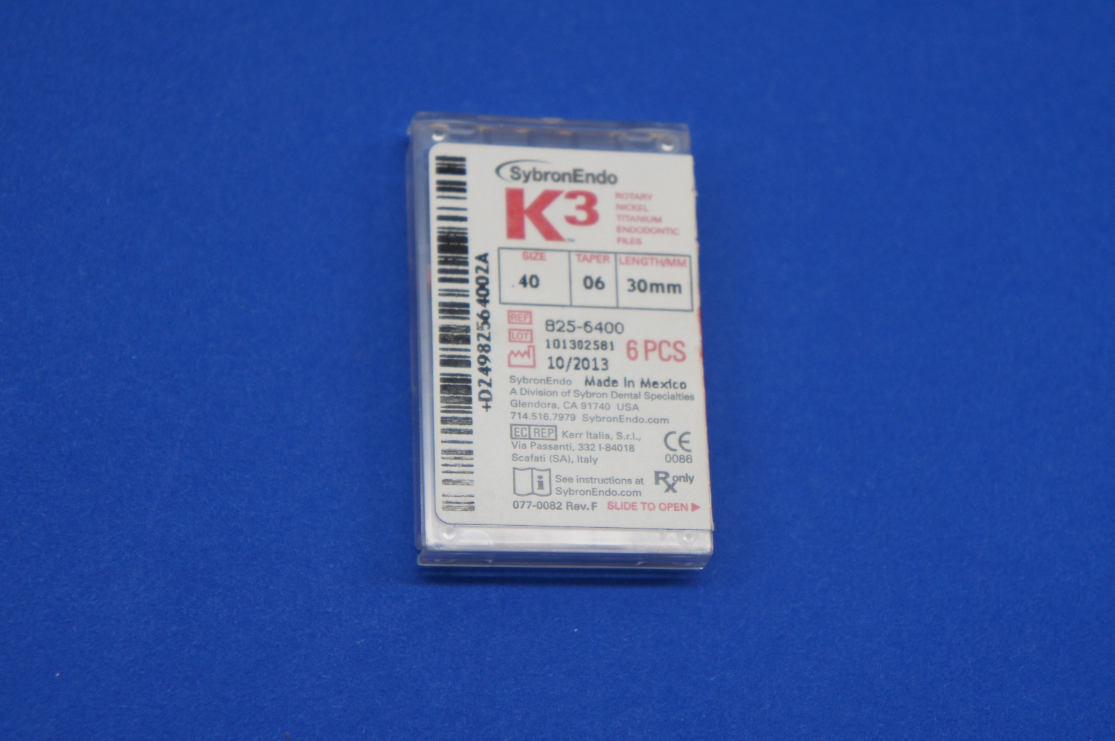 SybronEndo 8256400 K3 Rotary Nickel Titanium Endodontic Files 0.40