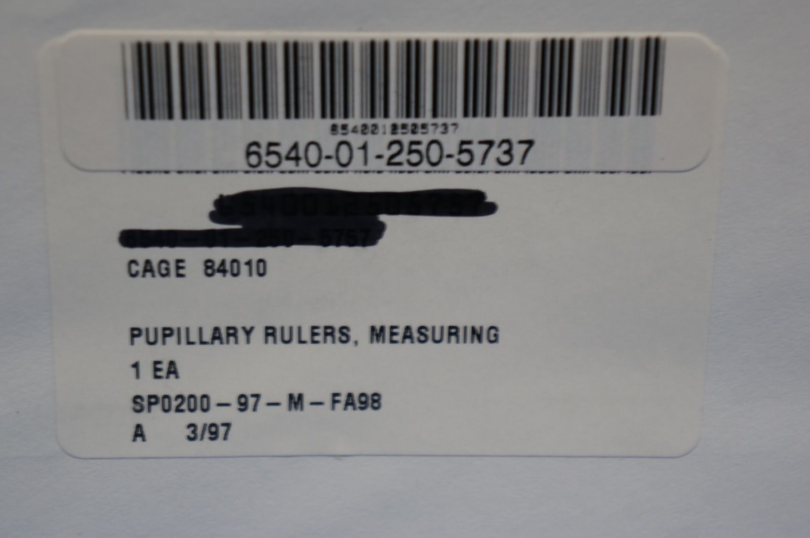 rule measuring pupillary distance 625 length 1125
