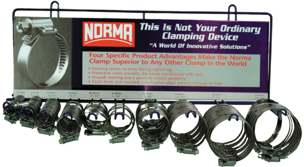 NORMA 90 Piece Hose Clamp Dealer Kit W3-Disp-8-80