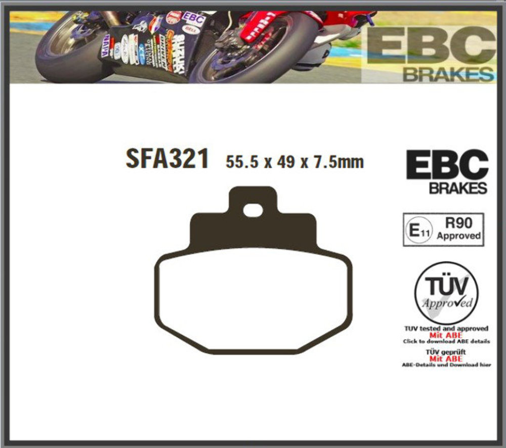 EBC SFA Sintered Vespa Scooter Brake Pads - SFA321H