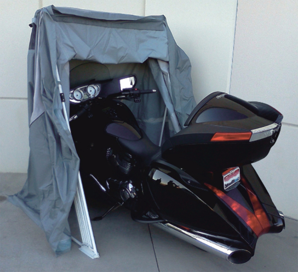 Speed-Way Touring Cruiser Large Size Motorcycle Parking Shelter MTT-GRY