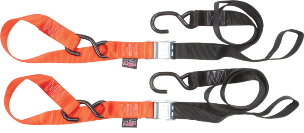 Powertye Fat Strap W/Soft Tye 1.5" X 72" Black/Orange 29629