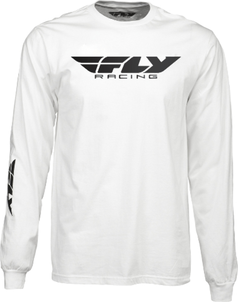 Fly Racing Men's Corporate Long Sleeve Tee - White - Adult Sizes