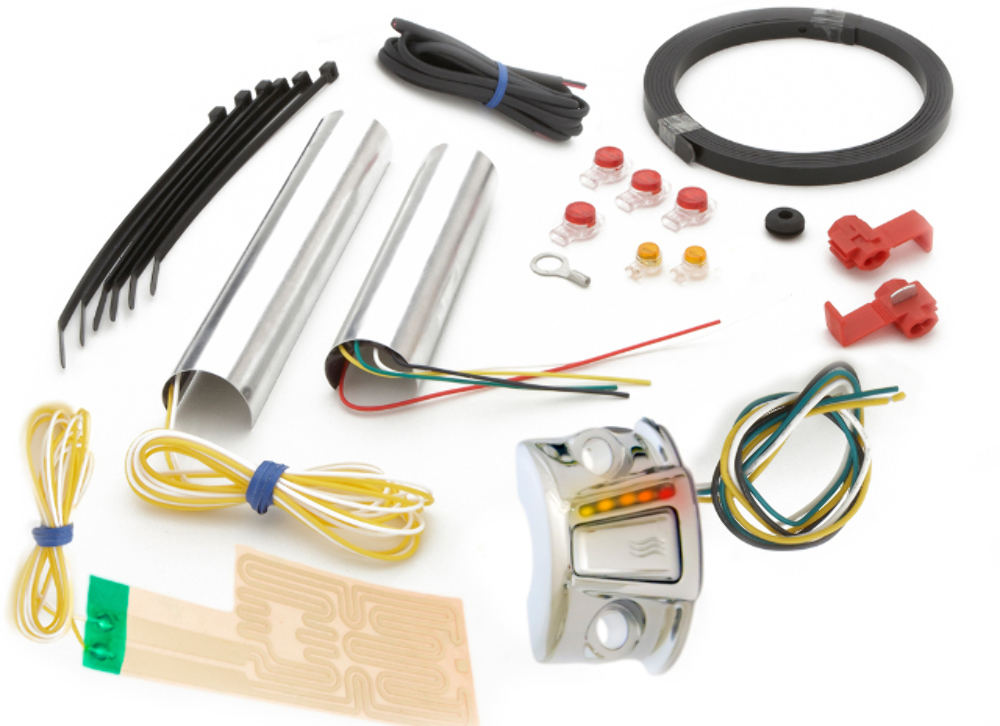 Heat Demon Harley Davidson Grip Warmer Kit W/Chrome Throttle Controller 212055