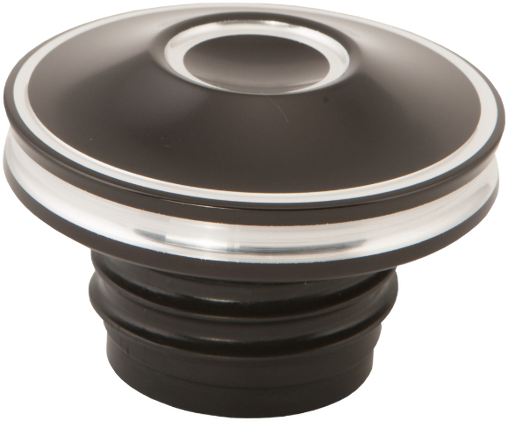 Harddrive Vented Gas Cap Shock Black 0210-2035-BM