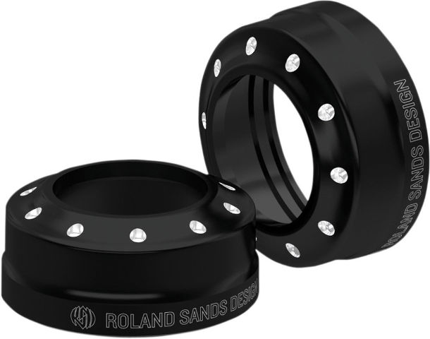 RSD Roland Sands Tracker Fork Dust Cap For Harley 49mm Contrast Cut 0208-2091-BM RSD Roland Sands Tracker Fork Dust Cap For Harley 49mm Contrast Cut 0208-2091-BM