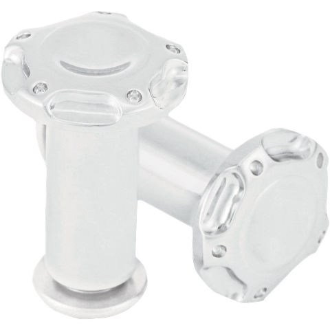 RSD Chrome Misano Riser Hole Plugs for RSD Misano Fork Caps on Harleys RSD Chrome Misano Riser Hole Plugs for RSD Misano Fork Caps on Harleys