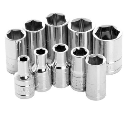 Performance Tool 1/4" 6 Point Socket Set 10pc Metric Shallow W36202 Performance Tool 1/4" 6 Point Socket Set 10pc Metric Shallow W36202