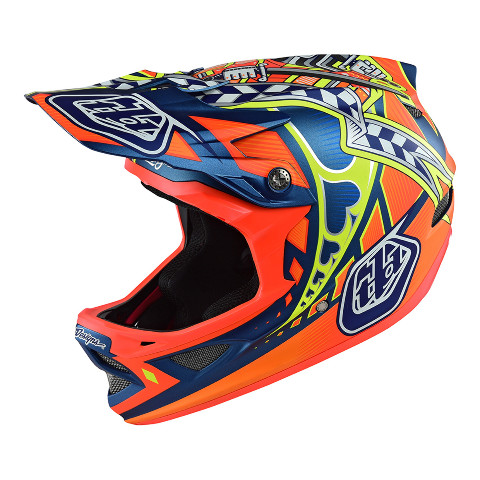 Troy Lee Designs D3 BMX/MTB Full-Face Helmet - Longshot Orange / All Sizes Troy Lee Designs D3 BMX/MTB Full-Face Helmet - Longshot Orange / All Sizes