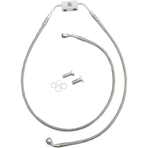 Harley FLD 2012-16 Plus 10" Braided Front Upper/Lower ABS Brakeline Kit DOT Harley FLD 2012-16 Plus 10" Braided Front Upper/Lower ABS Brakeline Kit DOT
