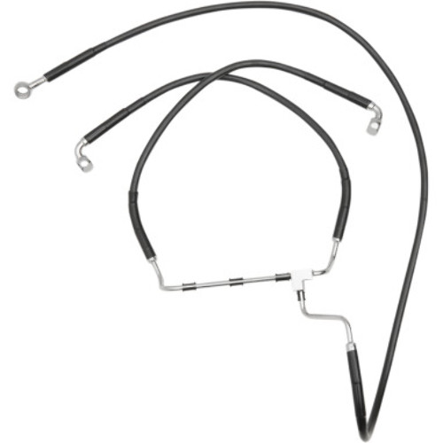 Harley Davidson FLHT FLHR FLHX 2014-17 Plus 8"  Black Front Brakeline Kit DOT Harley Davidson FLHT FLHR FLHX 2014-17 Plus 8"  Black Front Brakeline Kit DOT
