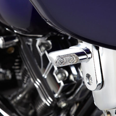 Arlen Ness Chrome Bolt-On Front Turn Signals w/ Power LED for 06-17 HD FL 12-760 Arlen Ness Chrome Bolt-On Front Turn Signals w/ Power LED for 06-17 HD FL 12-760