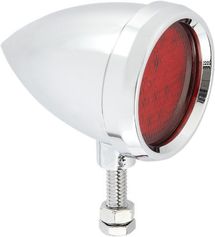 Arlen Ness 2" Chrome Smooth Style Speeding Bullet Red Marker Light  12-731 Arlen Ness 2" Chrome Smooth Style Speeding Bullet Red Marker Light  12-731