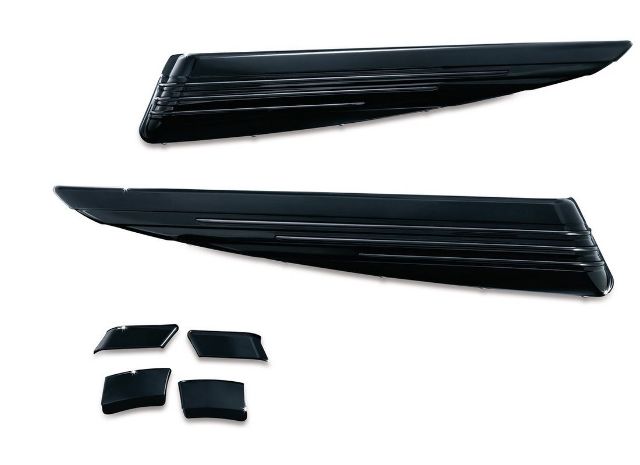 Kuryakyn 7273 Gloss Black L.E.D. Lighted Saddlebag Extensions for Harley FLH/FLT Kuryakyn 7273 Gloss Black L.E.D. Lighted Saddlebag Extensions for Harley FLH/FLT