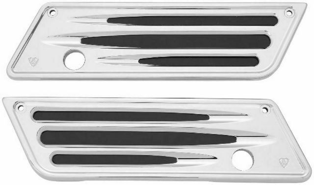 Arlen Ness Saddlebag Latch Covers Chrome Deep Cut 03-529 Arlen Ness Saddlebag Latch Covers Chrome Deep Cut 03-529