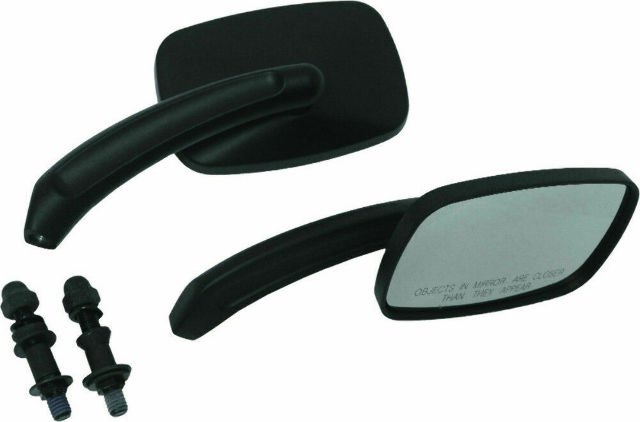 Harley-Davidson Universal Black Rectangle Custom Die Cast Side View Mirror Set Harley-Davidson Universal Black Rectangle Custom Die Cast Side View Mirror Set