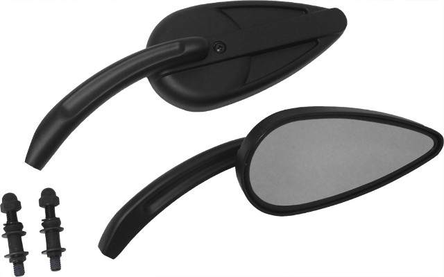 Harley-Davidson Universal Black Vintage Custom Die Cast Side View Mirror Set Harley-Davidson Universal Black Vintage Custom Die Cast Side View Mirror Set