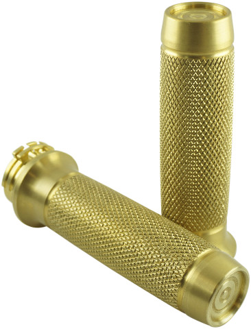 Brass Balls Cycles Brass Knurled Moto Grips for Harley Davidson  BB08-203 Brass Balls Cycles Brass Knurled Moto Grips for Harley Davidson  BB08-203