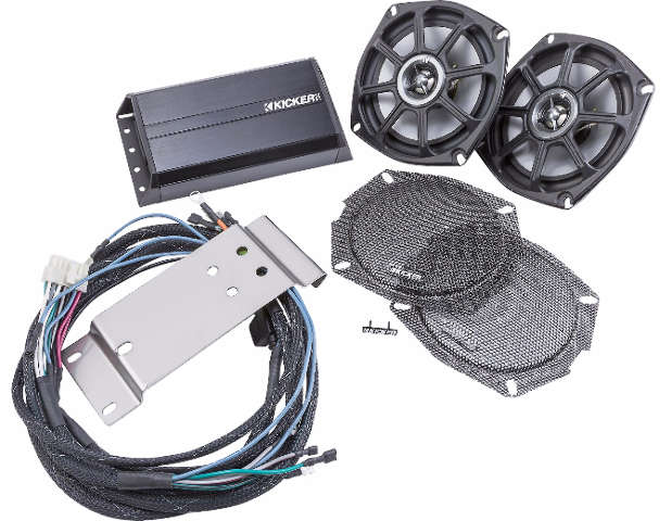 Kicker  Kicker Front Speaker/Amp Audiokit 1998-13 FLTR Models FHDR98 Kicker  Kicker Front Speaker/Amp Audiokit 1998-13 FLTR Models FHDR98