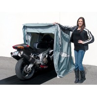 Speed-Way Standard/Sport Size Retractable Motorcycle Parking Shelter - MTS-GRY