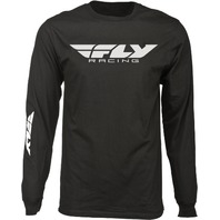 Fly Racing Men's Corporate Long Sleeve Tee - Black - Adult Sizes