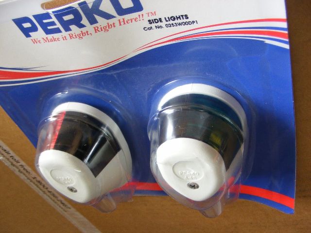 Perko 253 Green//Red Navigation Side Light Horizontal White Mount 253W00DP1 MD